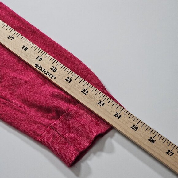 Calvin Klein Cardigan Women XL Pink LS Knit Unlined Stretch Branded Buttons Boho - Picture 7 of 15